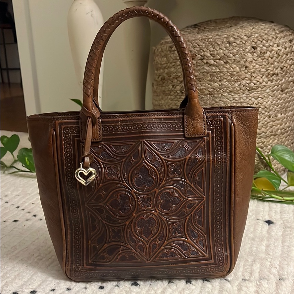 Brown Handcrafted Leather Tote Bag